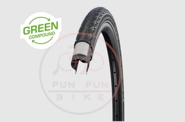 ยางนอก SCHWALBE : Delta Cruiser Plus 20x1.75" สีดำ มีสะท้อนแสง มีกันหนาม ขอบลวด