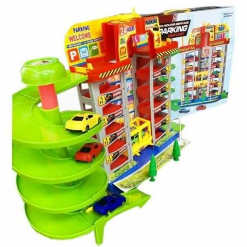 ลานจอดรถของเล่น ลานจอดรถ6 ชั้นแถมรถ4คัน พร้อมส่งจากไทย