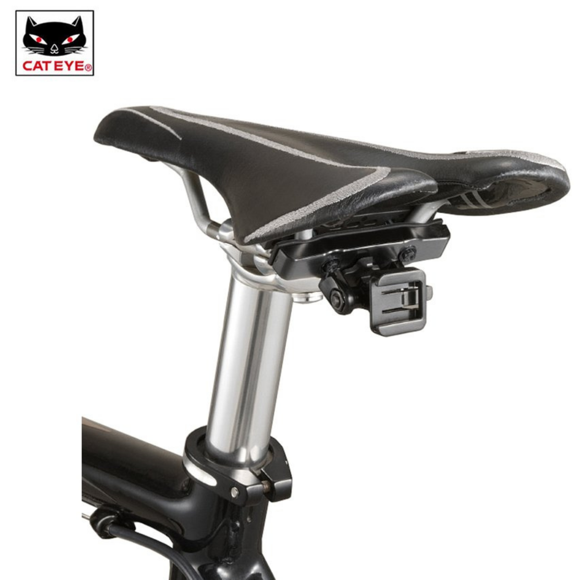 แคลมป์รัดไฟท้ายรุ่นใหม่ติดใต้อานนั่ง CATEYE, RM1 รัดไฟจักรยานใต้เบาะ