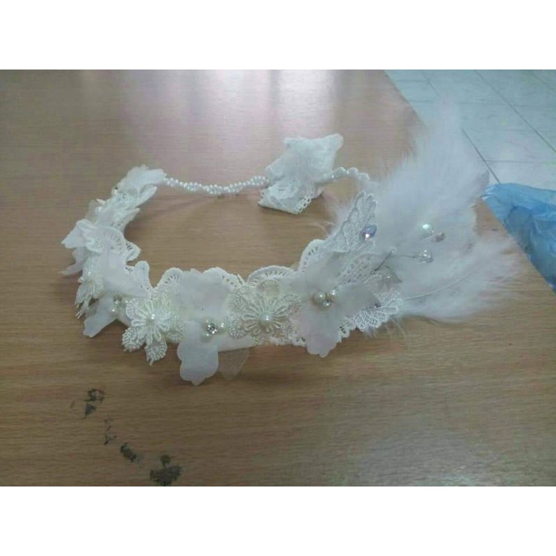 มงกุฎดอกไม้ มงกุฎขนนก มงกุฎเจ้าหญิง ปรับขนาดได้