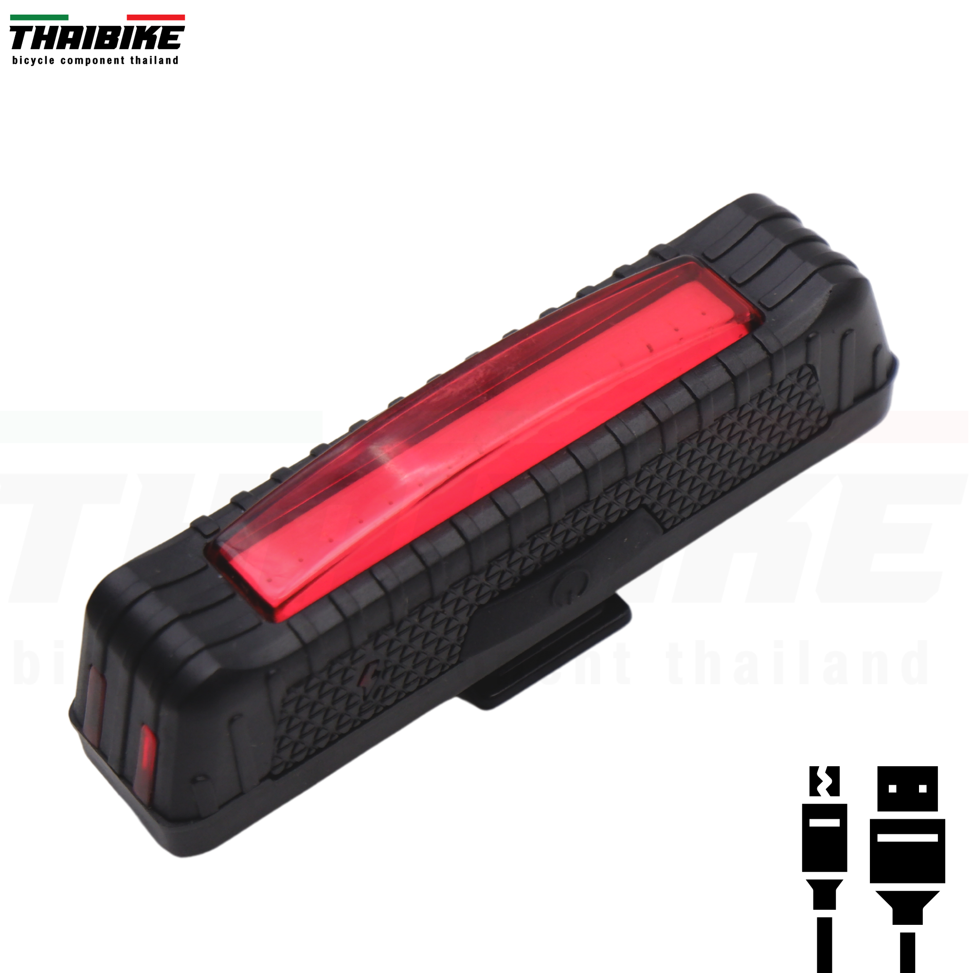 ไฟหน้า ไฟท้ายจักรยานแบบชาร์จ USB KEEPER FH-019 ไฟสีแดง ไฟสีขาว (แพค OPP)