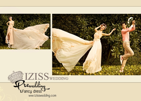PW173 - Pre order ชุดคู่ถ่ายพรีเวดดิ้ง (prewedding dress) & ชุดแต่งงานแฟนซี (Fancy wedding dress)ชายหญิง "ธีมสีชมพู-โอโรส"
