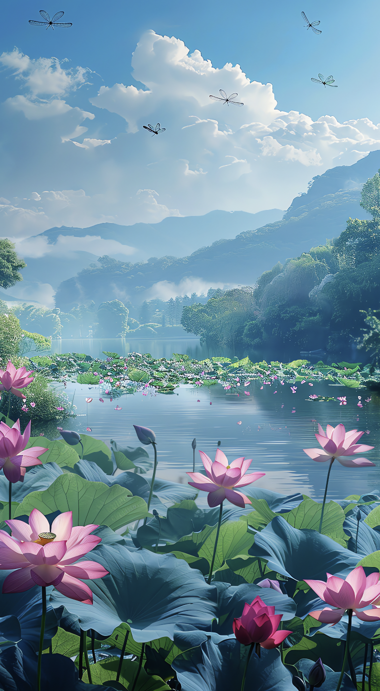 วอลเปเปอร์ภาพดอกบัว (สั่งผลิต)
