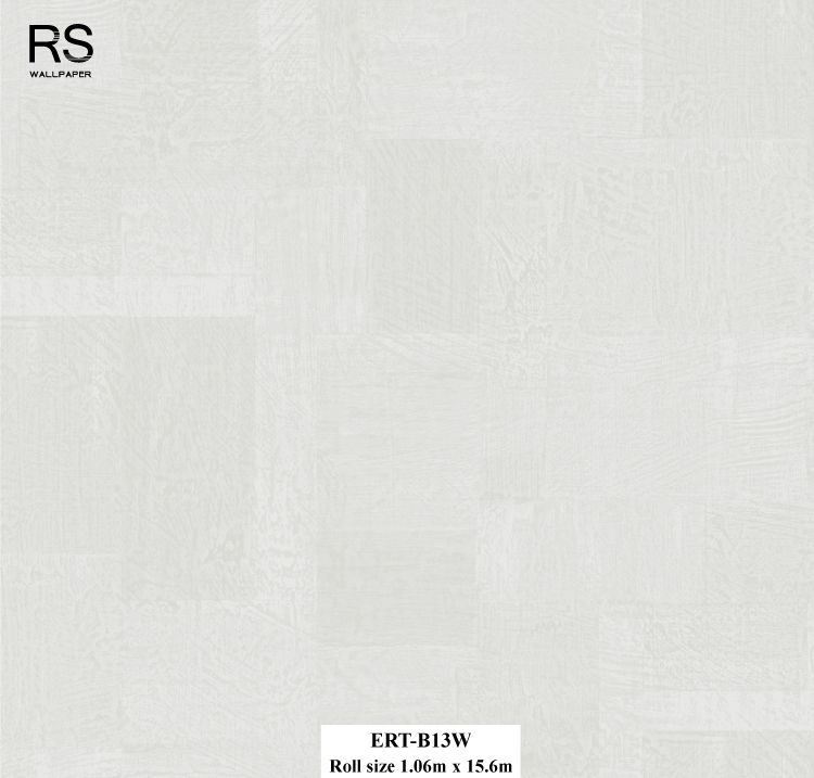 วอลเปเปอร์ ลายไม้ประยุกต์ สีขาวครีม ERT-B13W