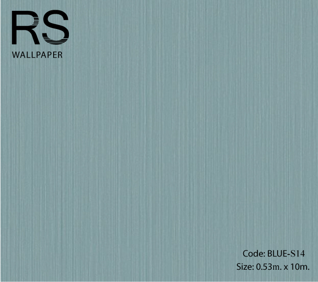 วอลเปเปอร์เทกเจอร์เส้นเรียบพื้นสีเขียว BLUE-S14
