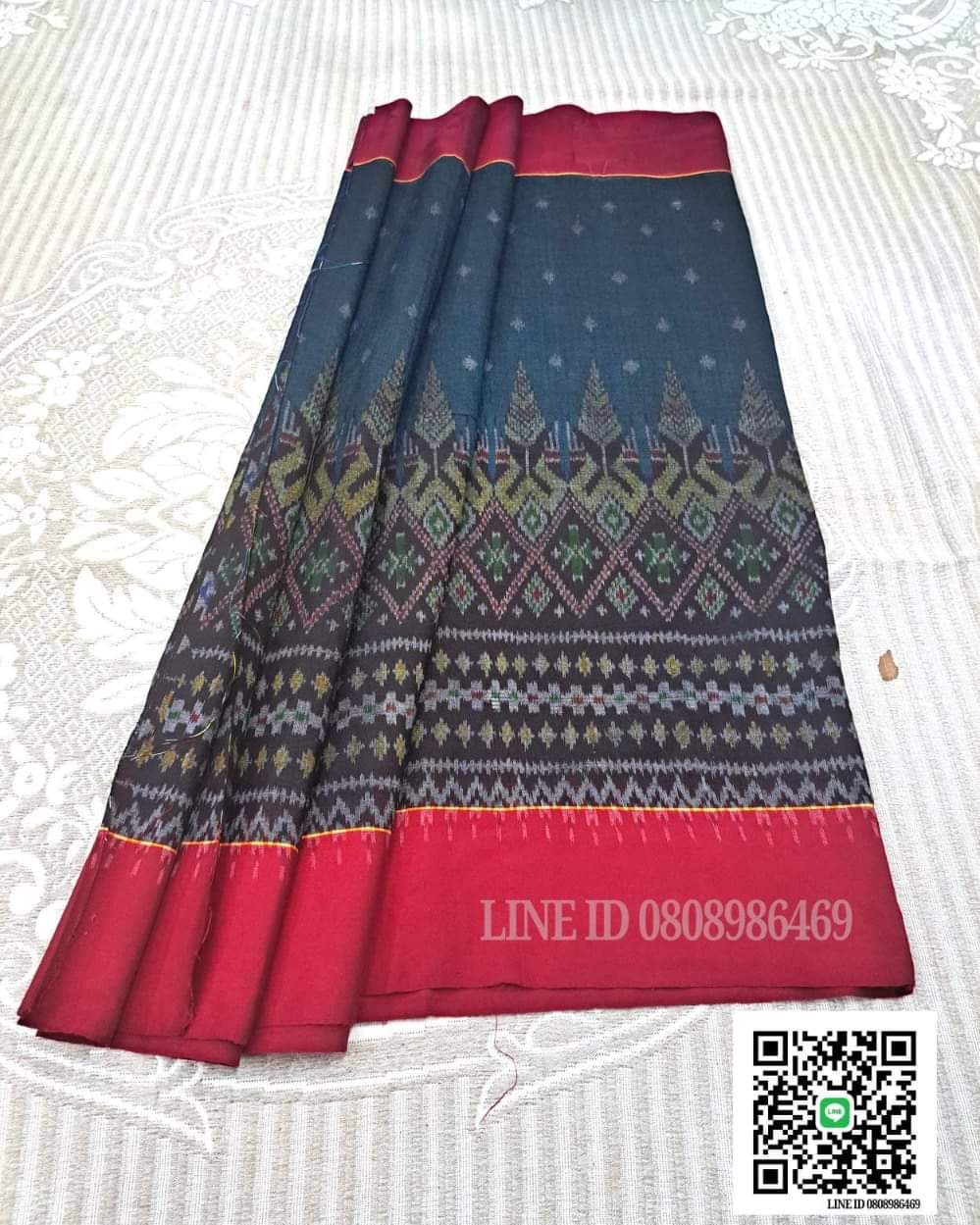 เสื้อสูทชายฝ้ายแท้มัดหมี่ตีนแดงทอมือ เสื้อสูทชายฝ้ายแท้ สูทผ้าไทยชาย ซาฟารีผ้าไทยชาย สูทผ้าฝ้ายมัดหมี่ตีนแดง