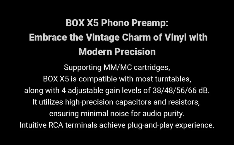 Fosi Audio Box X5 พรีแอมป์โฟโนสำหรับเครื่องเล่นแผ่นเสียง รองรับ MM และ MC ประกันศูนย์ไทย
