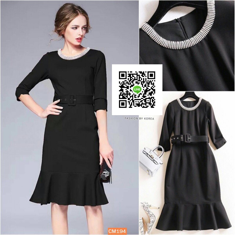ชุดผ้าไทยสีดำ ชุดแซกผ้าไทยชุดแซกผ้าไทยผ้าพื้นเมืองดำ เดรสสไตน์เกาหลี ชุดทำงานเกาหลีสีดำ เดรสเกหลีสีดำพร้อมส่ง