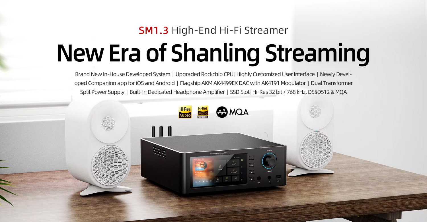 [สั่งจองล่วงหน้า] Shanling SM1.3 Hi-Fi Streamer DAC ระดับเรือธง รองรับ MQA Dual Hi-Res ประกันศูนย์ไทย
