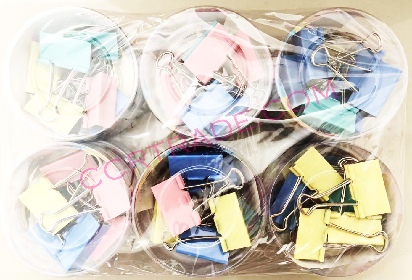 คลิปสีใหญ่ 41 มิล 6 ชิ้นกระปุก 10 ซม.