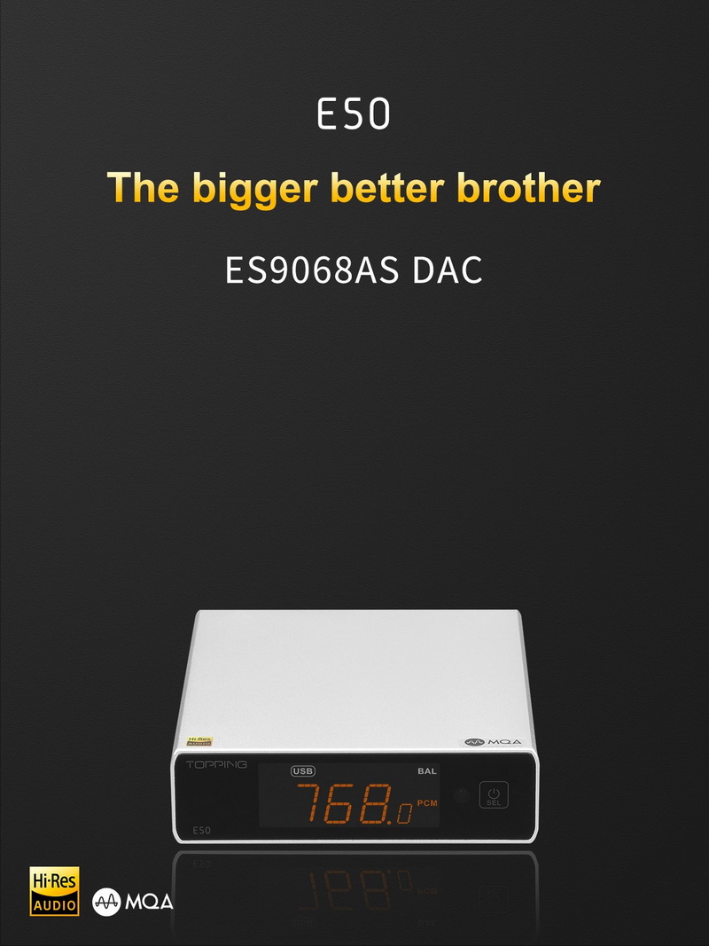 ขาย Topping E50 DAC ตั้งโต๊ะรองรับ MQA, Hi-Res ประกันศูนย์ไทย