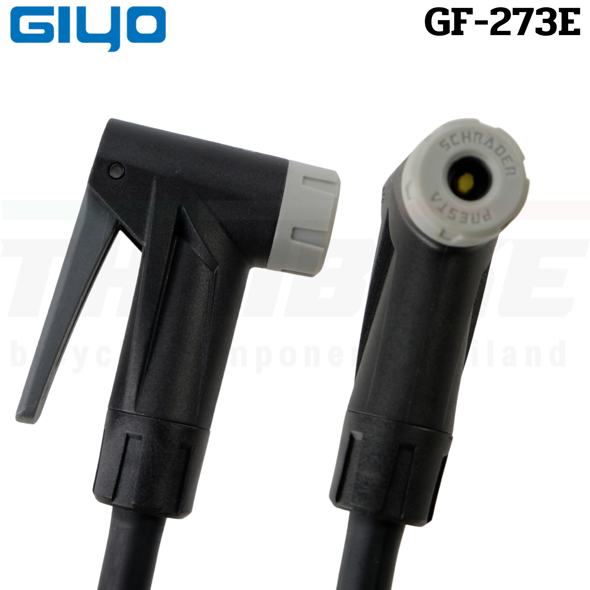 สูบจักรยานตั้งพื้นเสือหมอบ เสือภูเขา GIYO GF-273E หัวออโต้ 160PSI