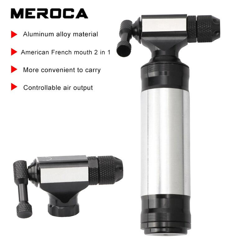 สูบลมจักรยาน มอเตอร์ไซต์ MEROCA Bicycle CO2 cylinder pump Gas NozzleMEROCA CO2 Inflator