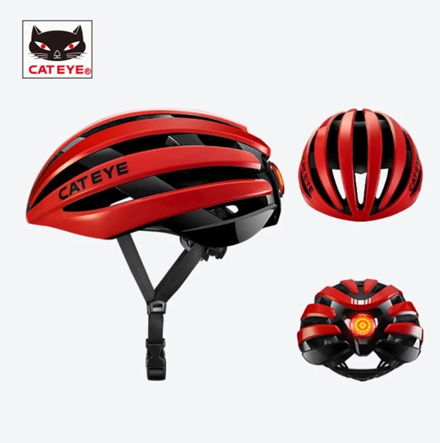 แท้ หมวกกันน็อคจักรยาน เสือหมอบ เสือภูเขา CATEYE Cycling Helmet Detachable Taillight Ultralight