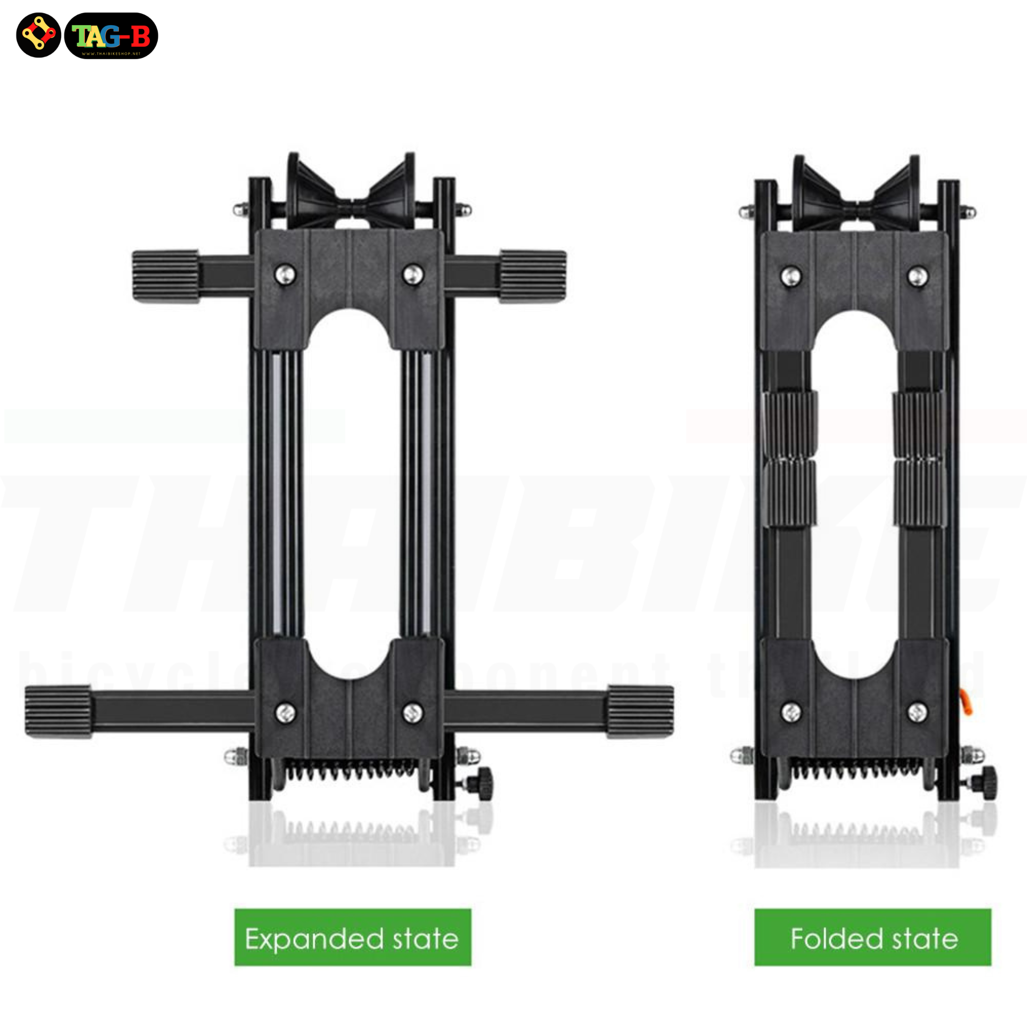 ขาตั้งจักรยานแบบมีสปริงรุ่นพับได้ ตัว L THAIBIKE สำหรับล้อ 20 24 26 27.5 29 700C