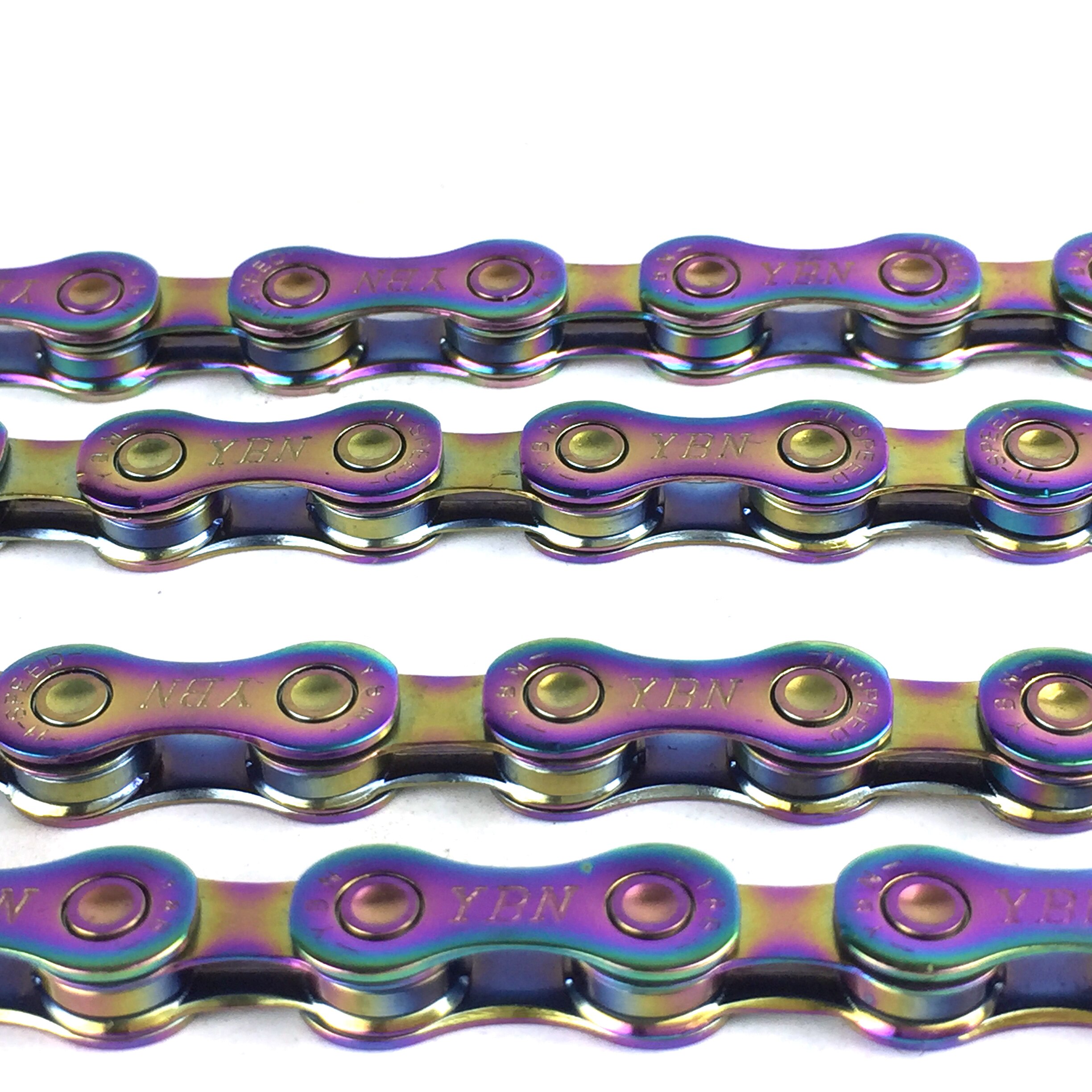 โซ่จักรยาน YBN / 11 sp. สีรุ้ง / 120L Ti-N Gold SLA 11 for SHIMANO CAMPAGNOLO AND SRAM