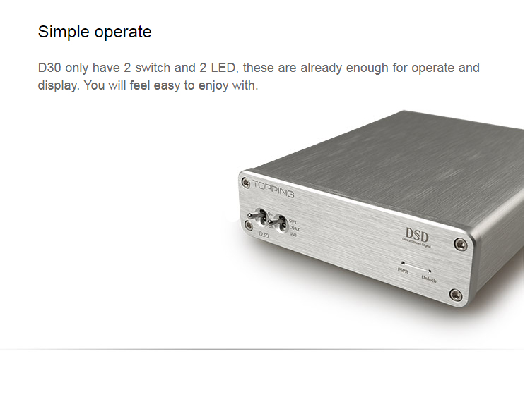 ขาย Topping D30 DAC ตั้งโต๊ะชุดใหญ่ชิป Cirrus CS4398 รองรับ DSD Hi-res