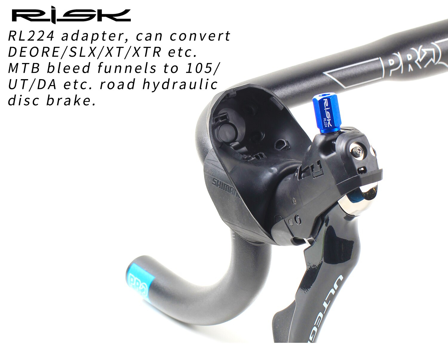 ตัวต่อกรวยน้ำมัน RISK สำหรับมือเกียร์จักรยานดิส SHIMANO STR9120,STR8020, STR7025 สำหรับมือเกียร์เสือหมอบ