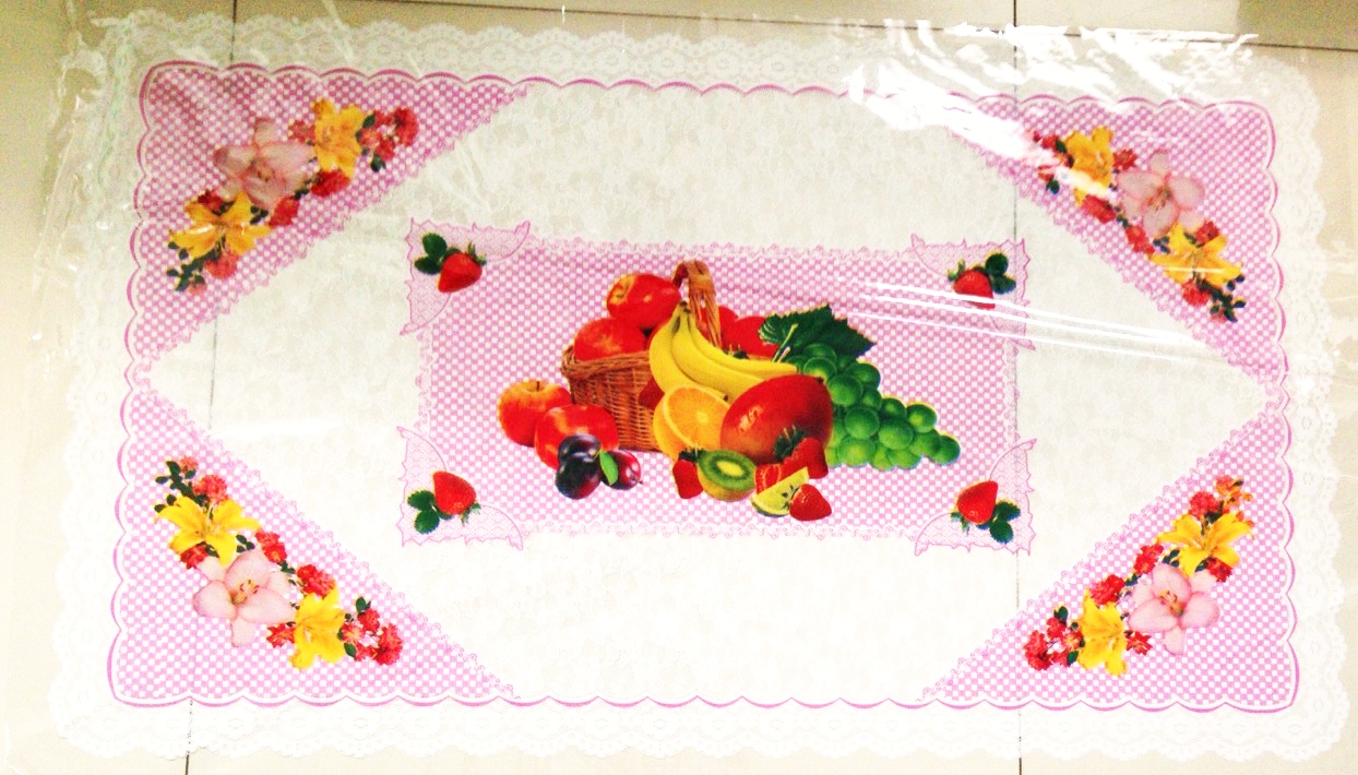 แผ่นปูโต๊ะสีใสคละลาย 60x90 cm.