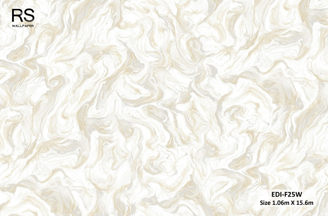 วอลเปเปอร์ ลายหินอ่อนสีน้ำตาลทอง EDI-F25W