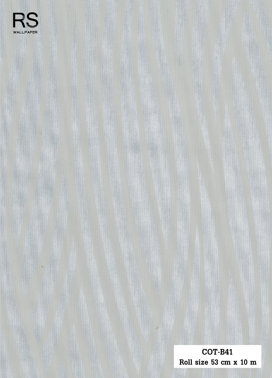วอลเปเปอร์ สไตล์โมเดิร์นลายเส้น สีเทาเงิน COT-B41