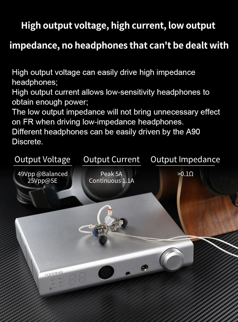 ขาย Topping A90D Fully Discrete Balanced Headphone Amplifer