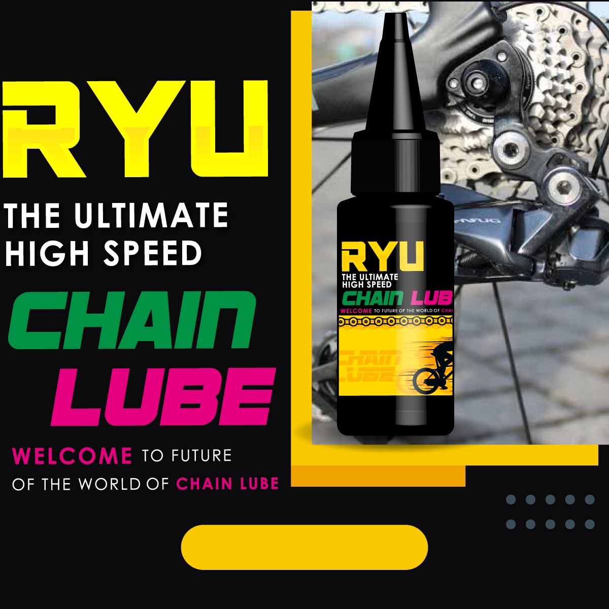 ขนาดพกพา 30ml น้ำมันหยอดโซ่จักรยาน มอเตอร์ไซต์ RYU PREMIUM