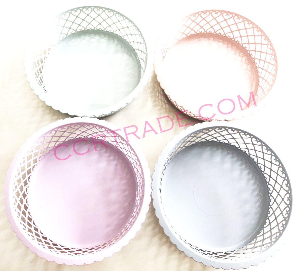 ตะกร้าสานสีหวาน (กลม) 25 ซม.