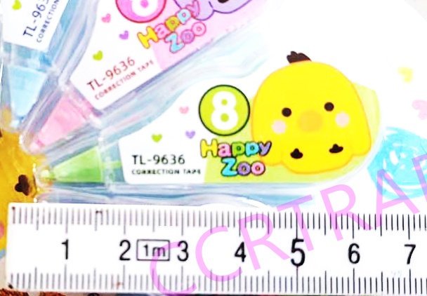 เทปลบคำผิดการ์ตูน 4 ชิ้นแผง 16 ซม.