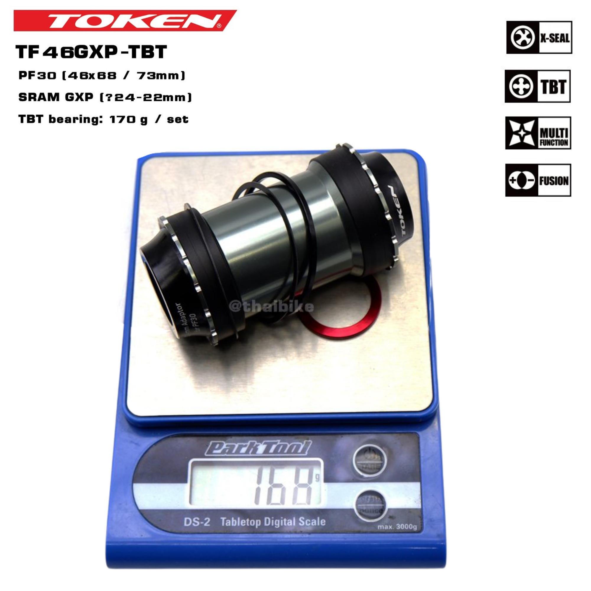 กะโหลกจักรยาน TOKEN TF46GXP กระโหลก Frame PF30 Crank SRAM