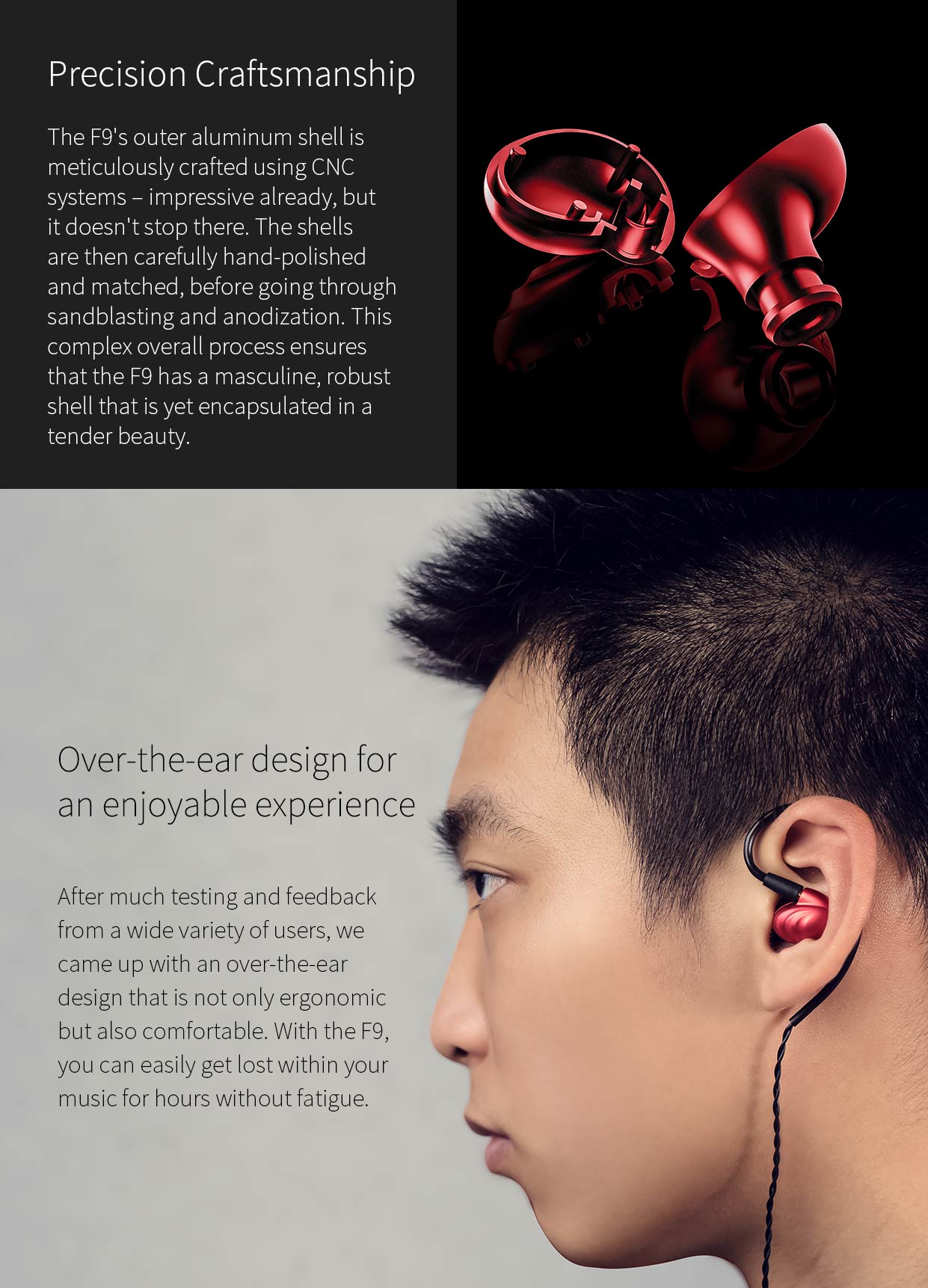 ขาย FiiO F9 หูฟัง3ไดร์เวอร์ (2BA+1Dynamic) ระดับ Hi-Res Audio ขั้ว MMCX ถอดสายได้