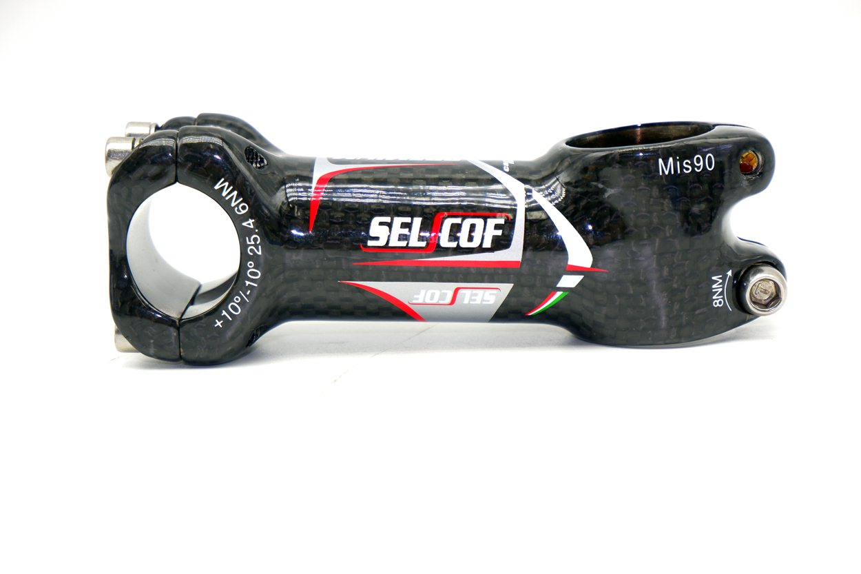 สเต็มจักรยานอลูมิเนียมเคลือบคาร์บอน SELCOF สำหรับคอแฮนด์ 25.4