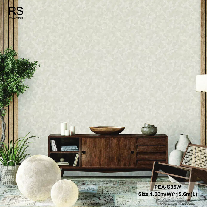 วอลเปเปอร์สไตล์โมเดิร์นลายเรขาคณิต สีน้ำตาลอ่อน PEA-C35W