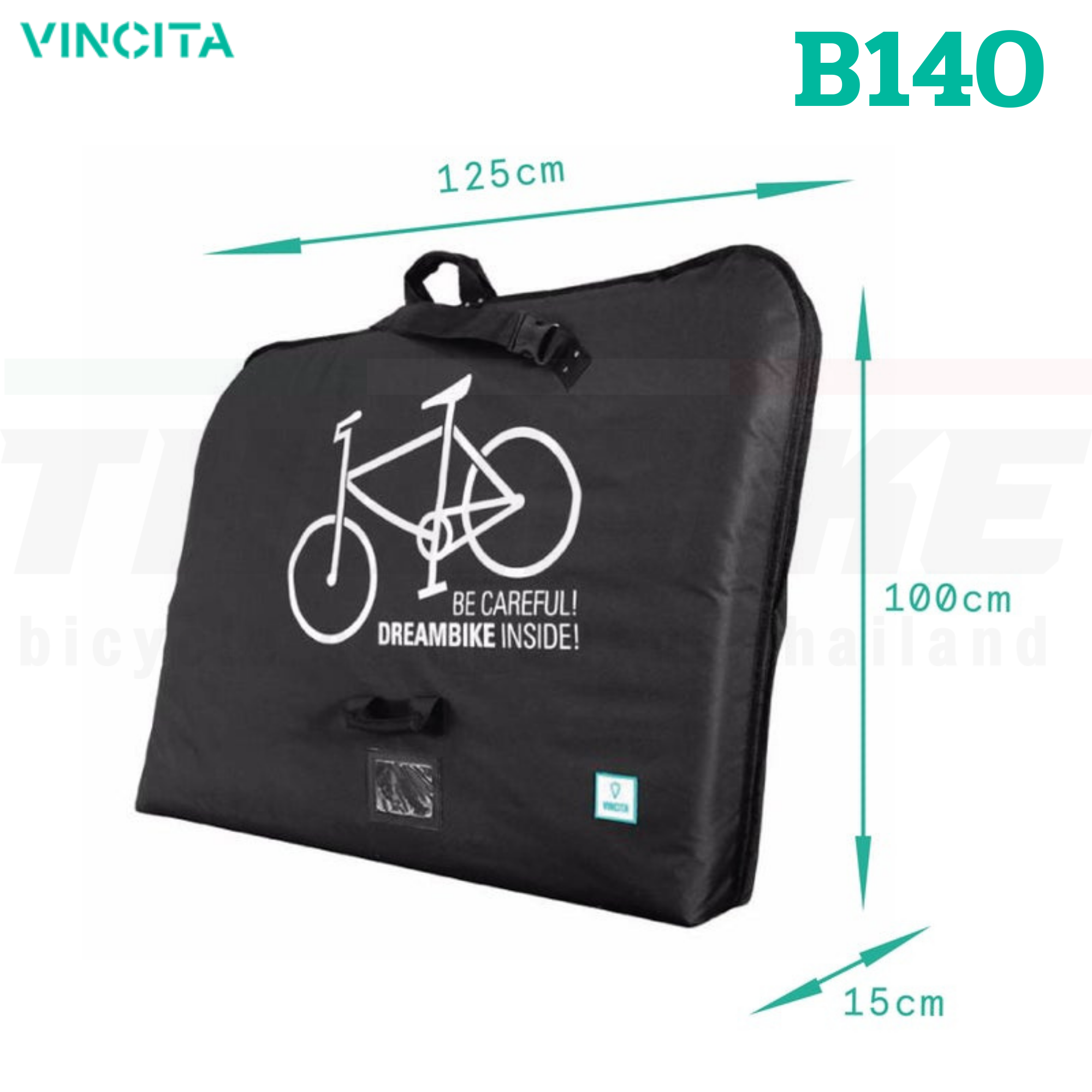 กระเป๋าใส่จักรยานสำหรับเดินทาง VINCITA B140 (ถอดล้อหน้า-หลัง)