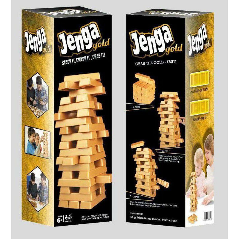 เกมตึกถล่มทองคำ jenga gold เกมตึกถล่มสีทอง พร้อมส่งจากไทย