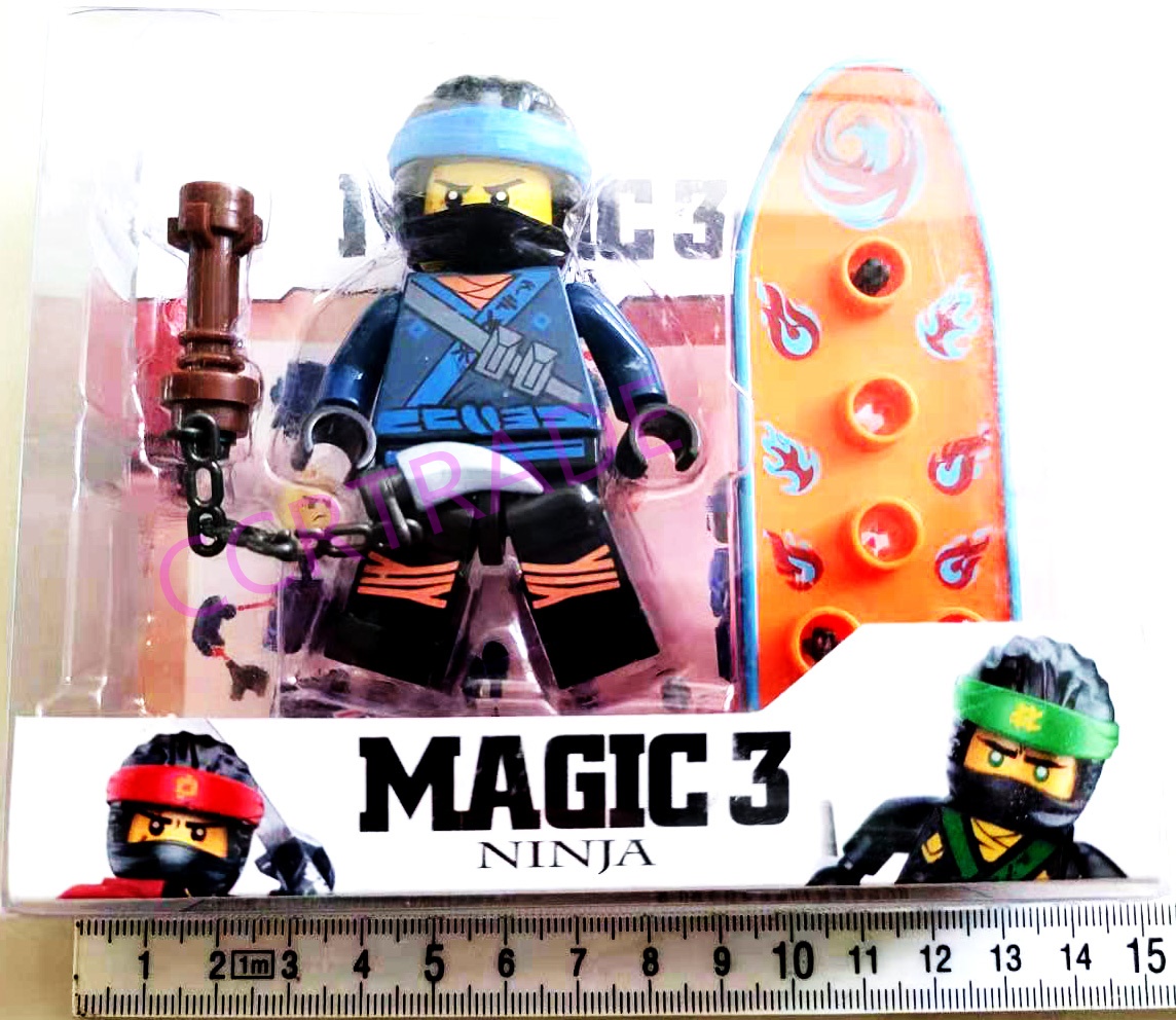 เลโก้นินจา+สเก็ตบอร์ดกล่องใส 10.5x13 ซม.(ลิขสิทธิ์แท้)