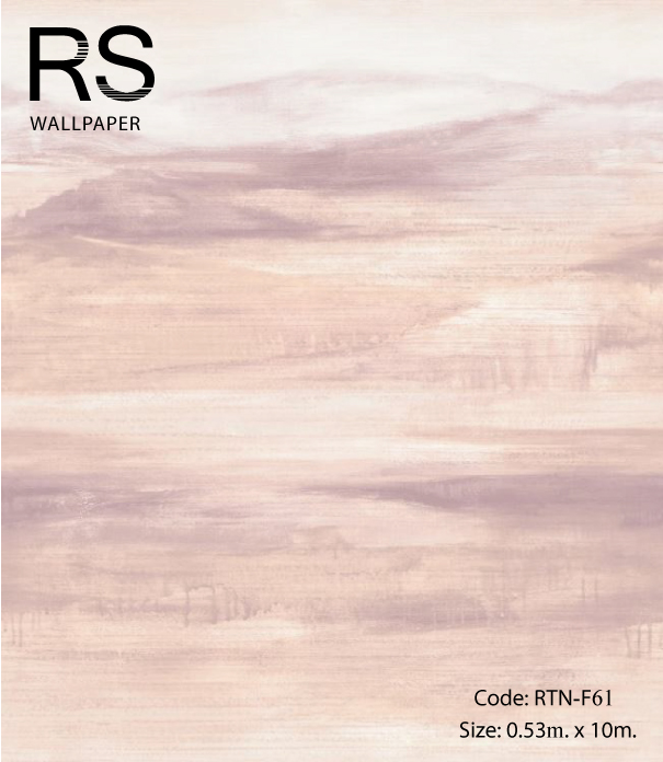 วอลเปเปอร์สีน้ำวาดเป็นทิวทัศน์ภูเขา โทนสีชมพู RTN-F61