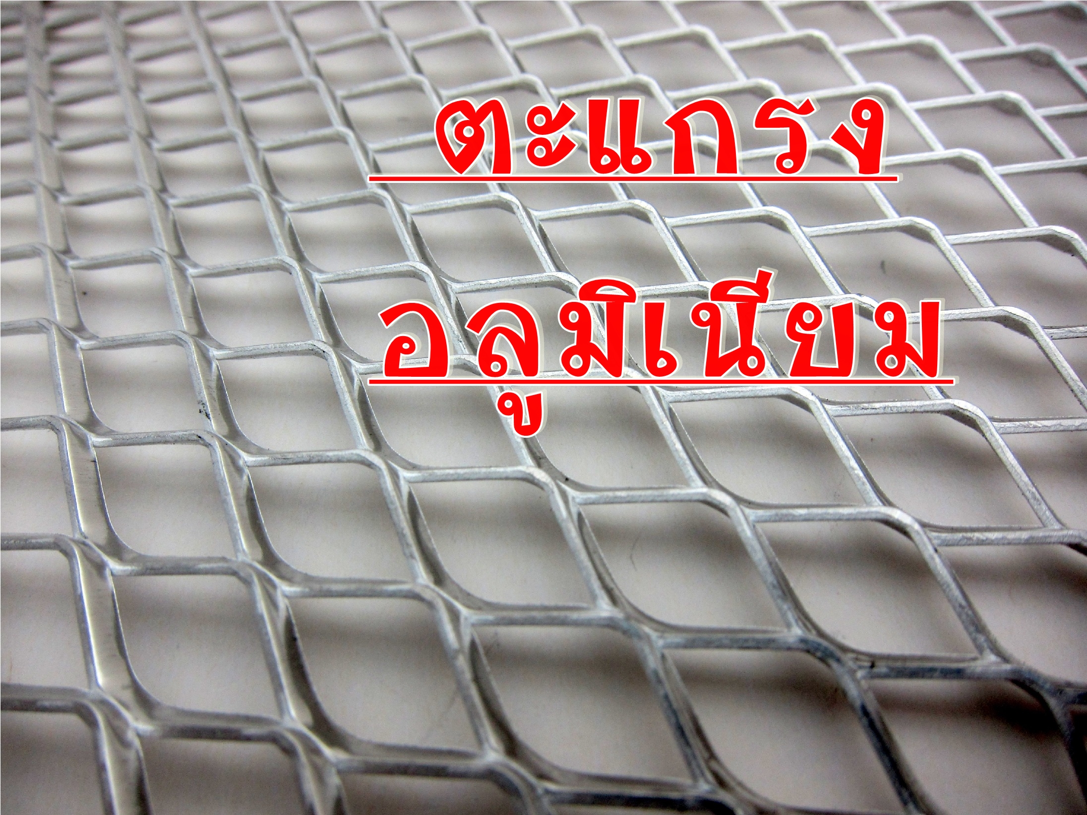 ตะแกรงอลูมิเนียมสีเงิน 60x120ซม.