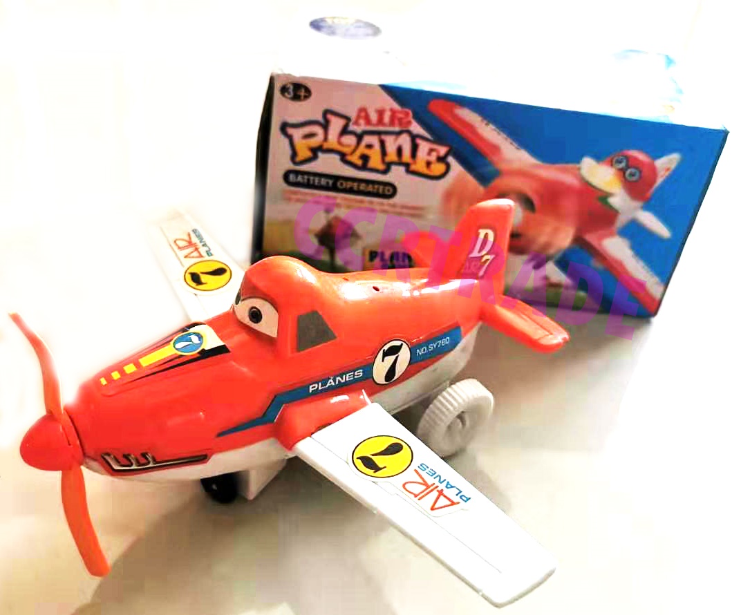 เครื่องบินการ์ตูน มีเสียง มีไฟกล่อง 7.5x16 ซม.(1x3)