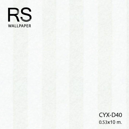 วอลเปเปอร์สีพื้น ลายทาง แท็กเจอร์ไหม สีขาว CYX-D40