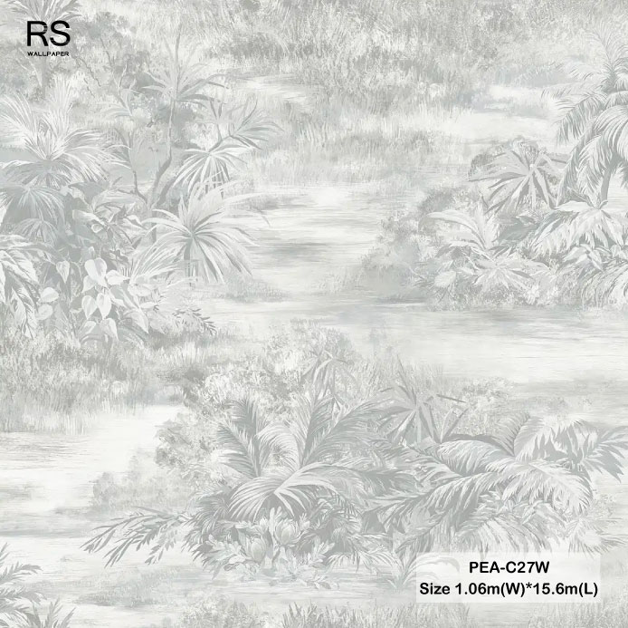 วอลเปเปอร์ลายป่าไม้ทริปคอล สีเทา PEA-C27W