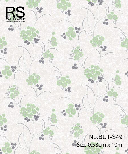 วอลเปเปอร์ลายดอกไม้ใบไม้ BUT-S49