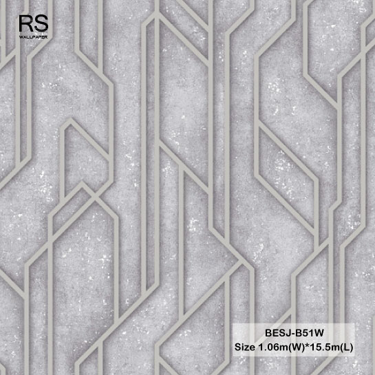 วอลเปเปอร์สไตล์โมเดิร์น สีเทา BESJ-B51W