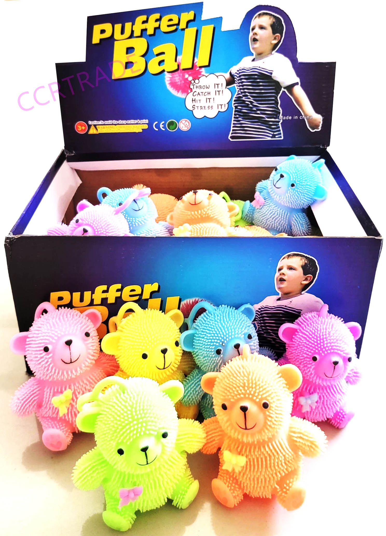หมีสีหวานเด้ง มีไฟกล่อง 30.5 ซม.(1x24)