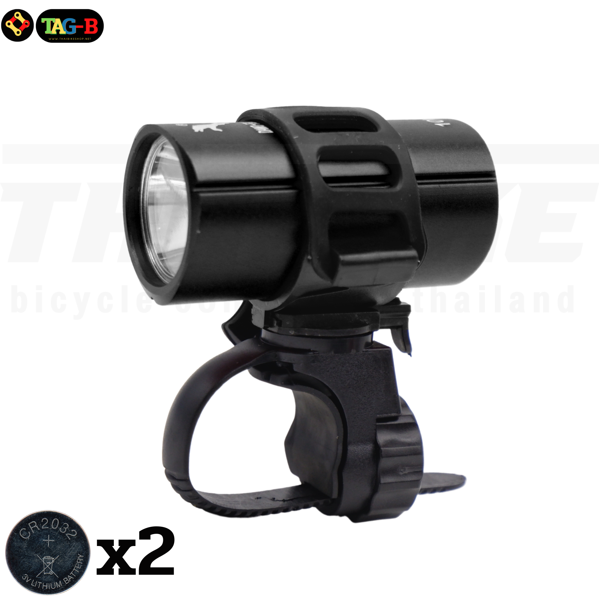 ไฟหน้าติดจักรยาน SX-185A ใช้ถ่าน CR2032 มีแถม