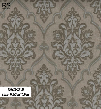 วอลเปเปอร์ ลายหลุยส์คลาสสิค สีน้ำตาล GAN-D18