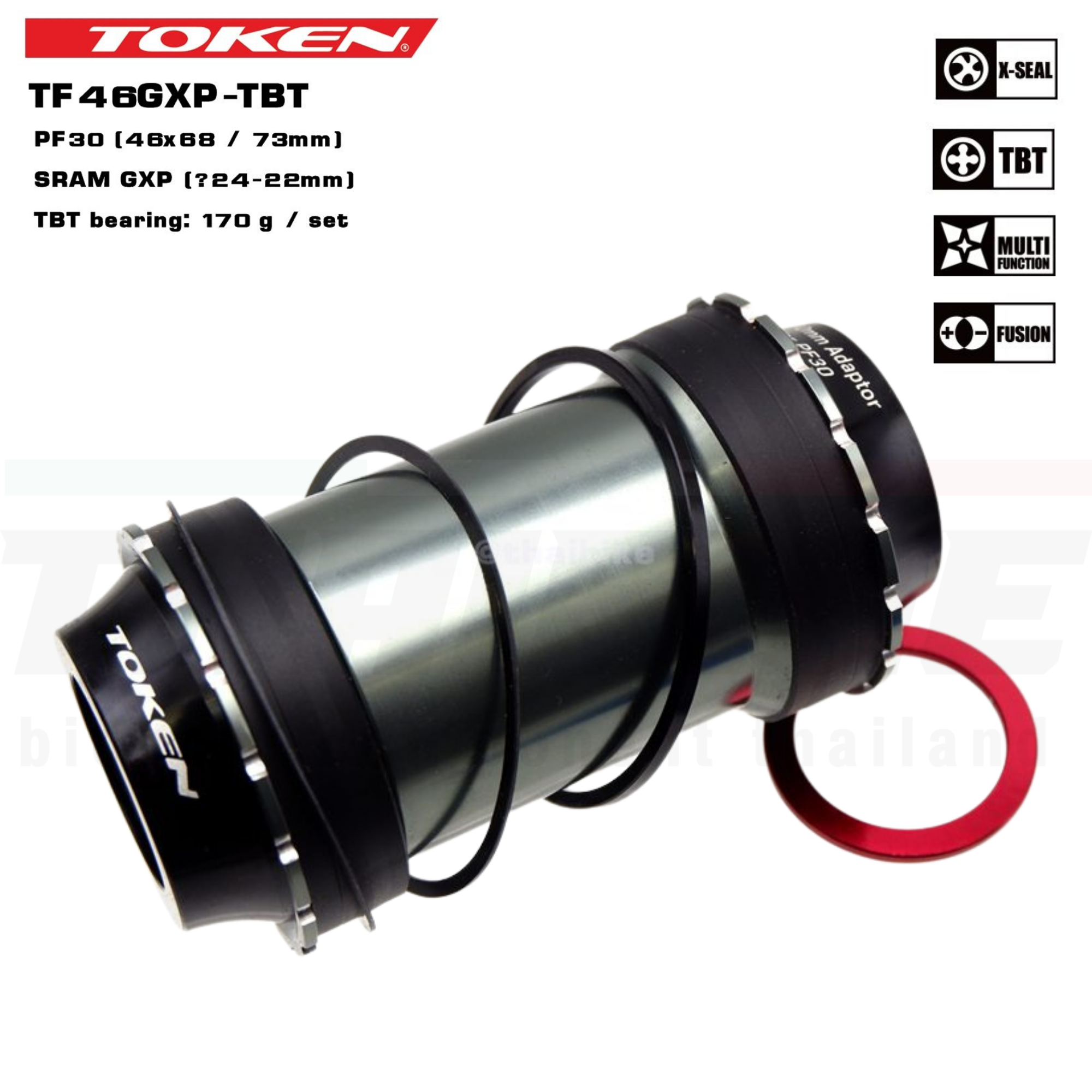 กะโหลกจักรยาน TOKEN TF46GXP กระโหลก Frame PF30 Crank SRAM