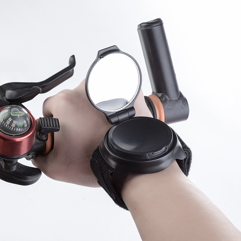 กระจกมองหลังหมุนได้ 360 องศา สําหรับขี่จักรยาน กระจกรัดข้อมือใช้กับจักรยาน RXR