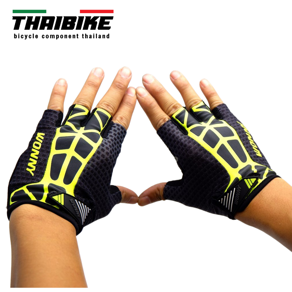 ถุงมือเจลสำหรับปั่นจักรยาน มีเจลรองมือ ของแท้ งานหนานุ่ม WONNY