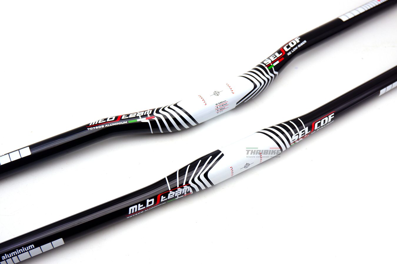 แฮนด์จักรยานเสือภูเขาอลูมิเนียม SELCOF XC 31.8 แบบตรง แบบยก